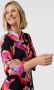 Y.A.S gebloemde maxi blousejurk YASSAVANNA donkerblauw fuchsia oranje groen - Thumbnail 5