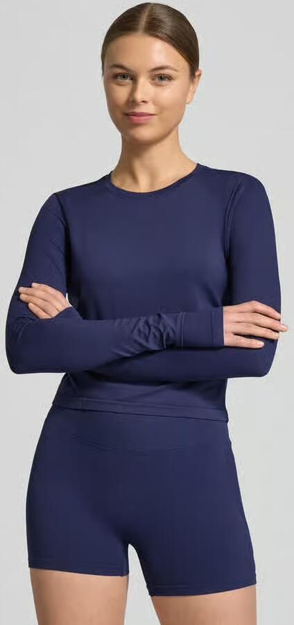Fabletics Cropped longsleeve met ronde hals model 'Feather' - Foto 3