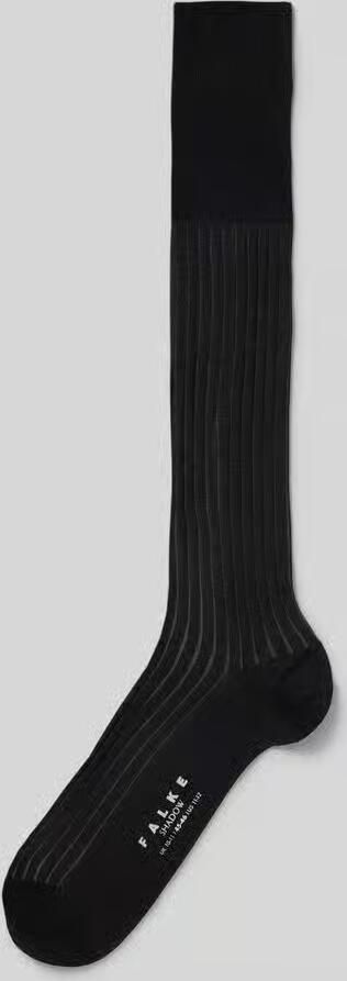 Falke Kniekousen met ribstructuur model 'Shadow'