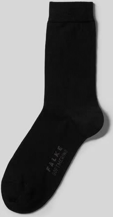 Falke Sokken met labelopschrift model 'SOFTMERINO'