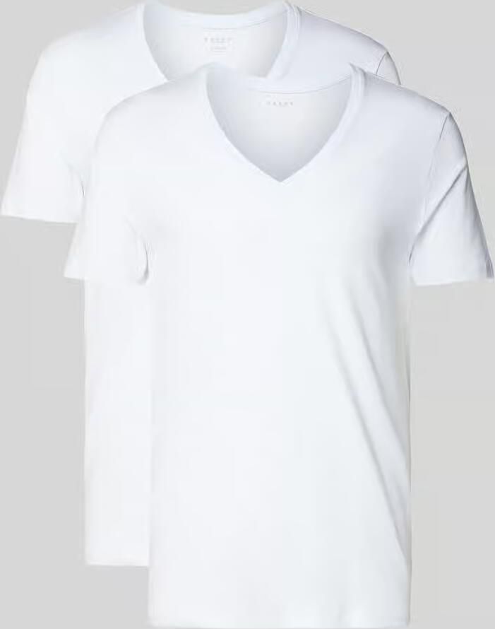 Falke Slim fit T-shirt met V-hals model 'Daily Comfort'