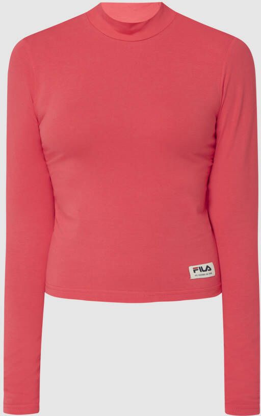 Fila Shirt met lange mouwen en logodetail model 'Tarsia'