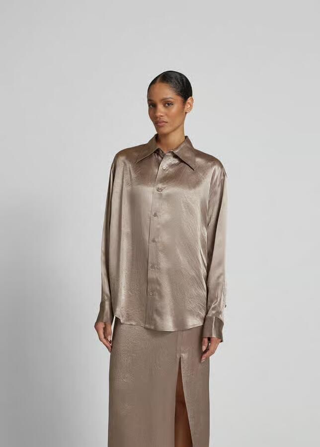 Filippa K Overhemdblouse met knoopsluiting - Foto 3