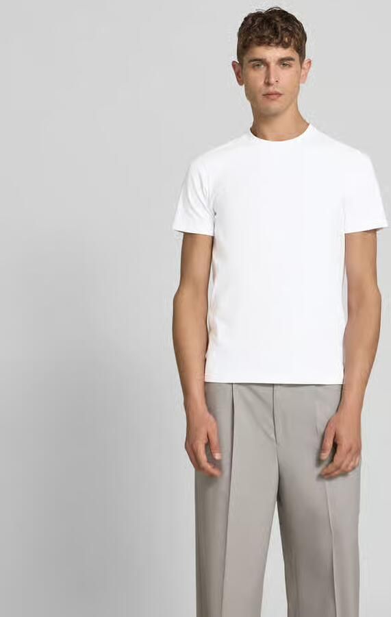Filippa K Slim fit t-shirt van katoenmix - Foto 3