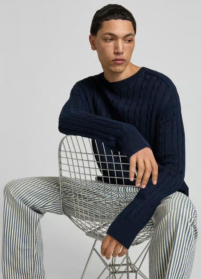 Filippa K slim fit trui in brei-look
