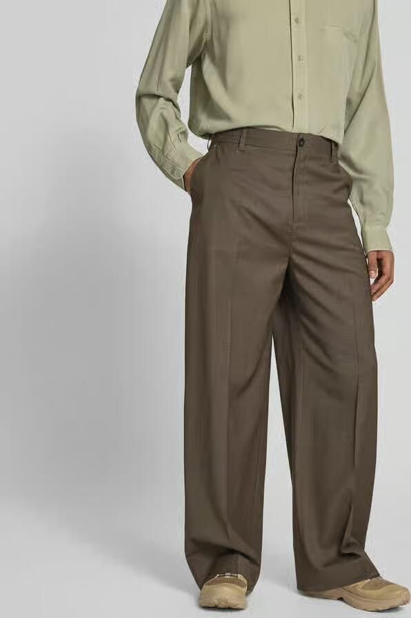Filippa K wide fit stoffen broek van wolmix - Foto 3
