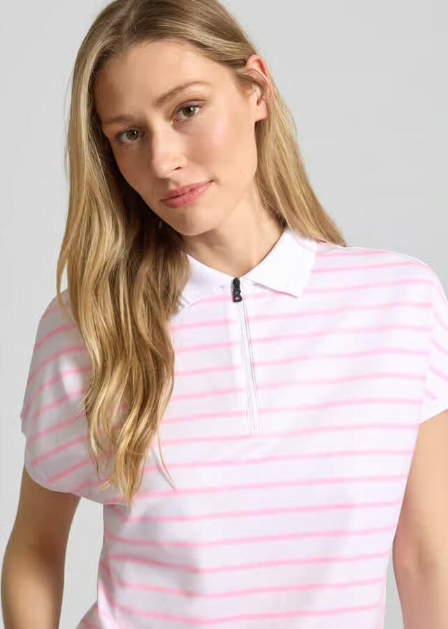Fire + Ice regular fit poloshirt met ritssluiting