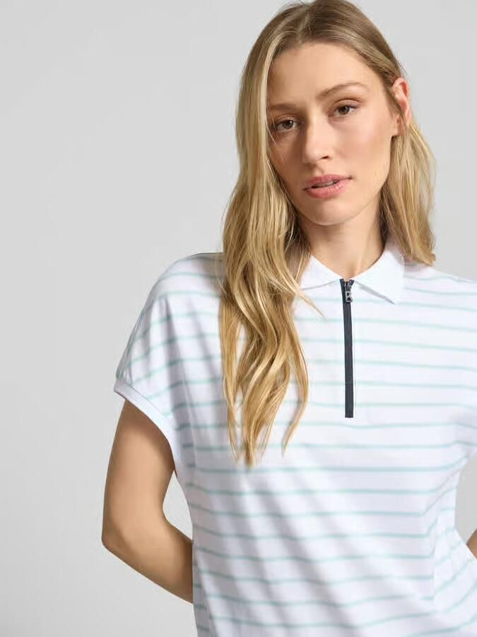Fire + Ice regular fit poloshirt met ritssluiting