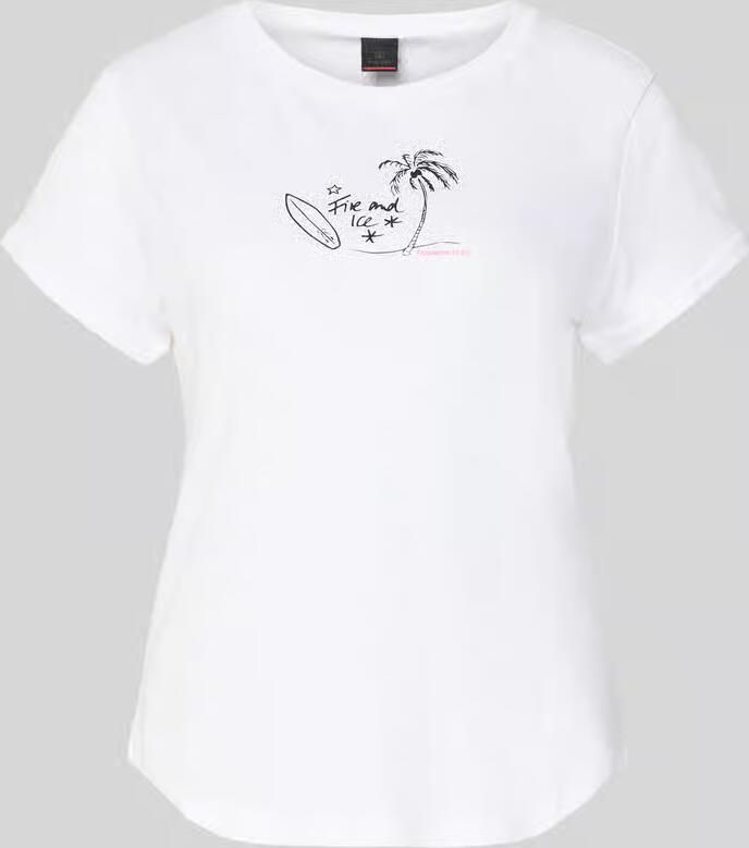 Fire + Ice T-shirt met labelprint Model 'DEBRA4' - Foto 2