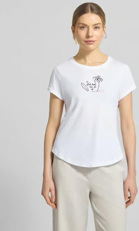 Fire + Ice T-shirt met labelprint Model 'DEBRA4' - Foto 2