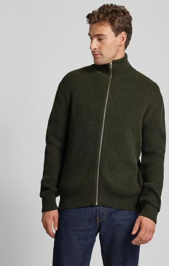 Forét Regular fit gebreid jack van wolmix model 'MARSH' - Foto 2
