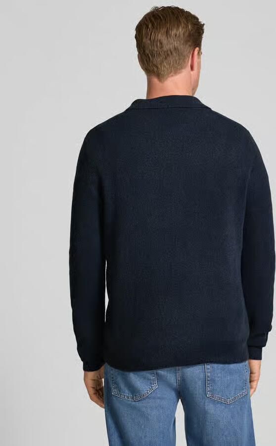 Forét Regular fit poloshirt van wolmix met knoopssluiting
