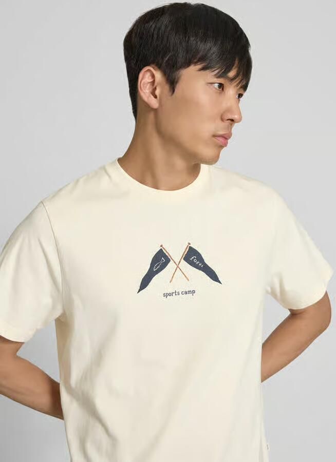Forét Regular Fit t-shirt mit logoprint
