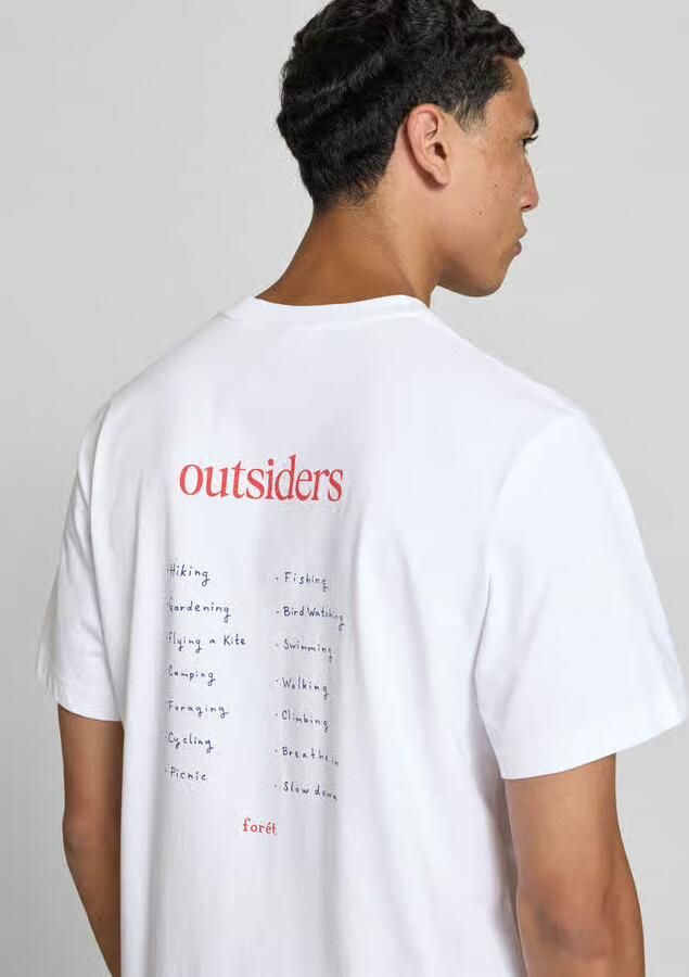 Forét Regular fit t-shirt met statementprint