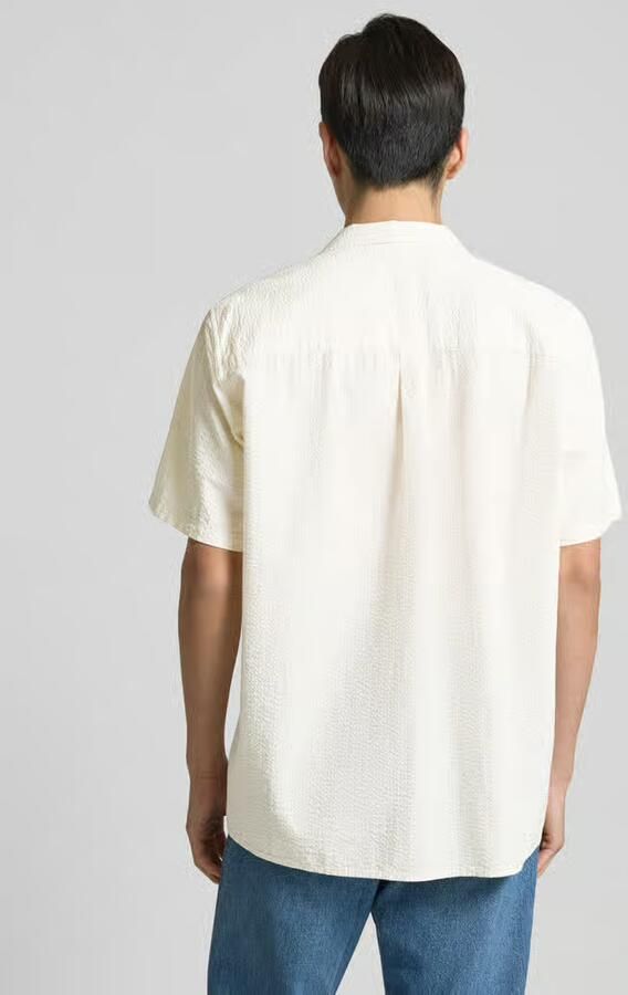 Forét Regular fit vrijetijdsoverhemd met 1 2-mouwen model 'HUSH SEERSUCKER'