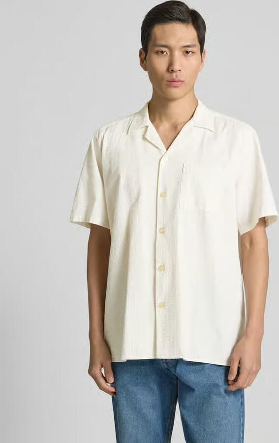 Forét Regular fit vrijetijdsoverhemd met 1 2-mouwen model 'HUSH SEERSUCKER' - Foto 4