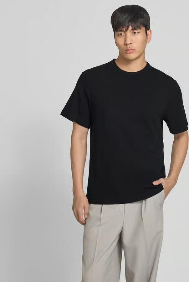 Forét relaxed fit t-shirt met structuurpatroon - Foto 2