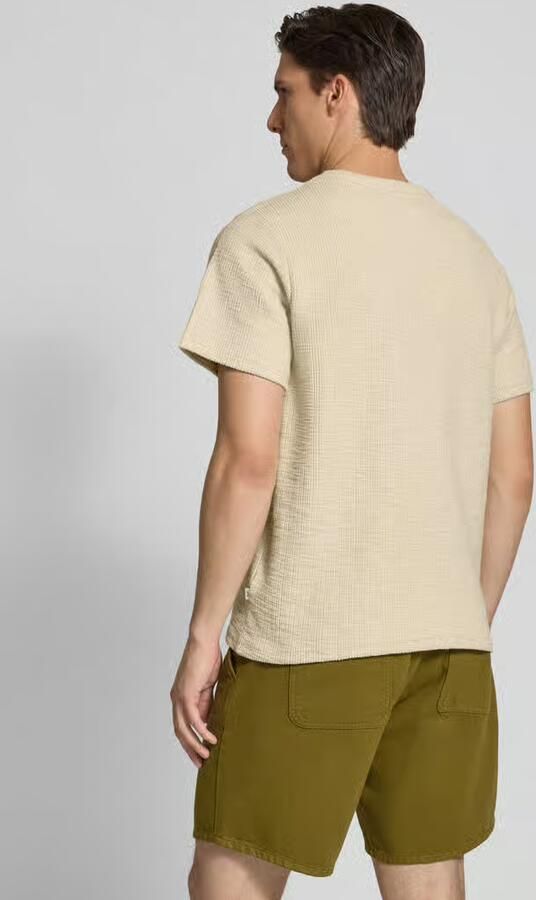 Forét-shirt met geribde ronde hals model 'WILLOW'