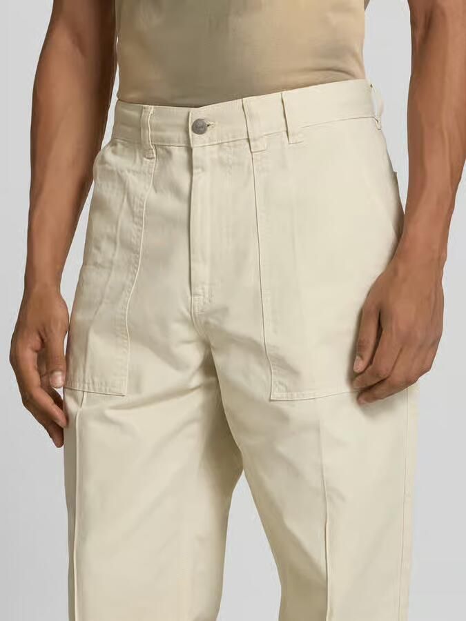 Forét straight fit broek van puur katoen - Foto 2