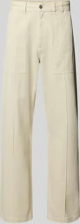 Forét straight fit broek van puur katoen - Foto 3