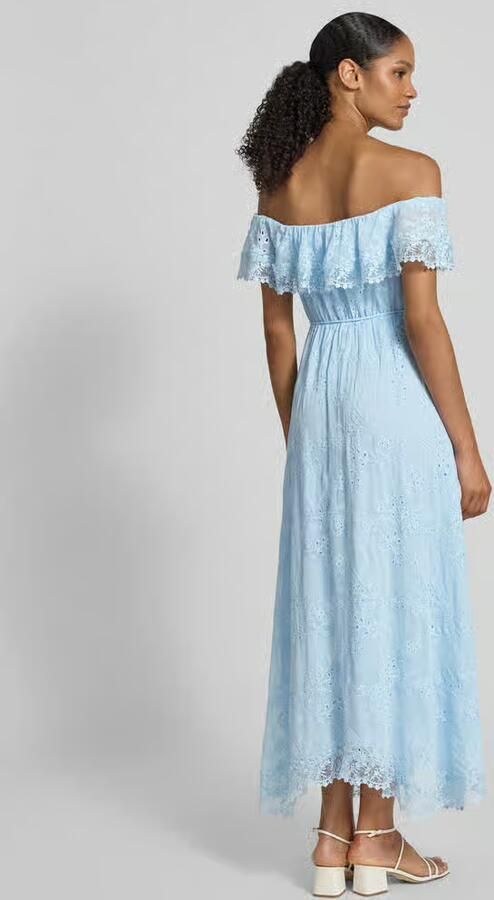 Forever New Avondjurk met broderie anglaise en strikceintuur