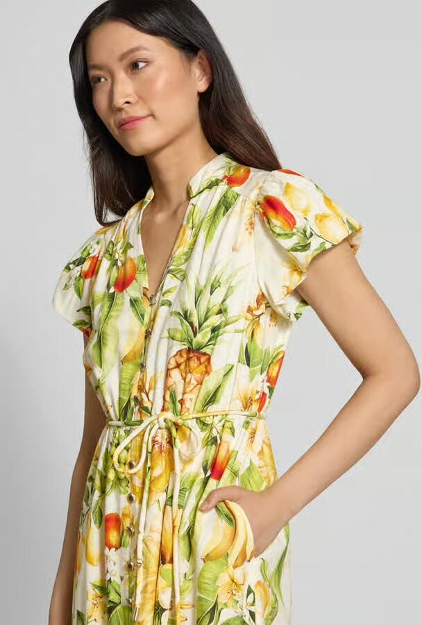 Forever New Avondjurk van mix van linnen en viscose model 'Posie'