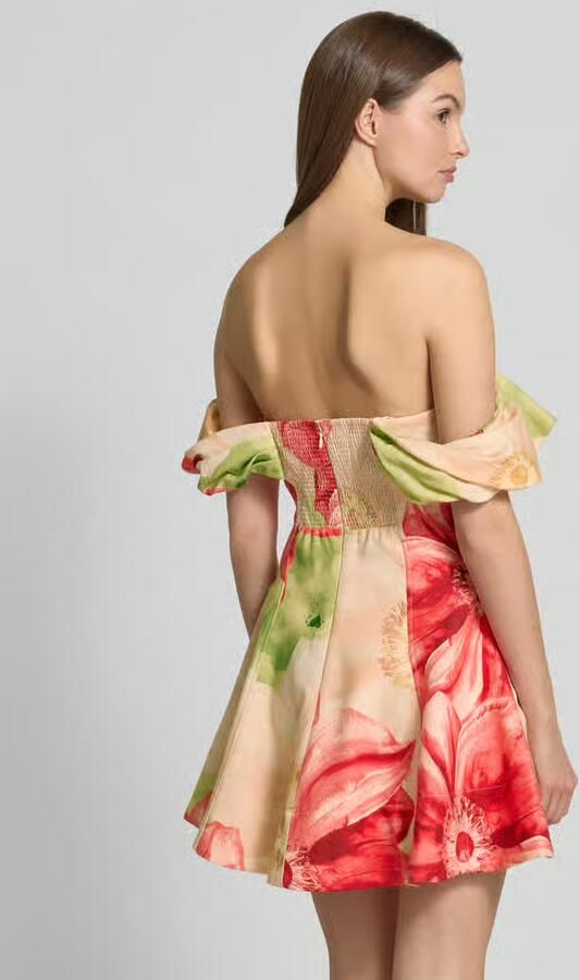 Forever New Linnen cocktailjurk met V-hals model 'ZAHLI' - Foto 3