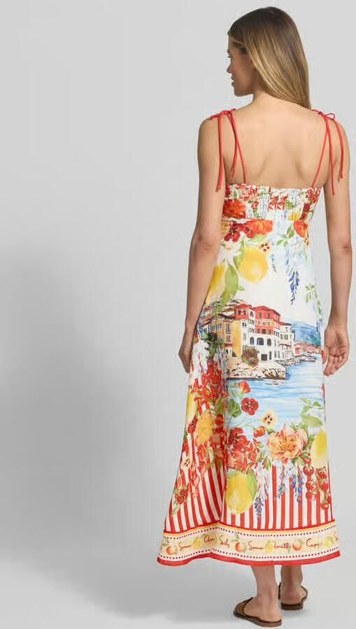 Forever New midi-jurk met spaghettibandjes en vetersluiting