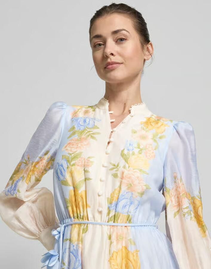 Forever New midi-jurk van lyocellmix met strikceintuur