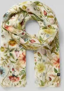 FRAAS Sjaal met all-over bloemenmotief