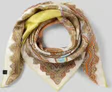 FRAAS Zijden sjaal met all-over paisleyprint