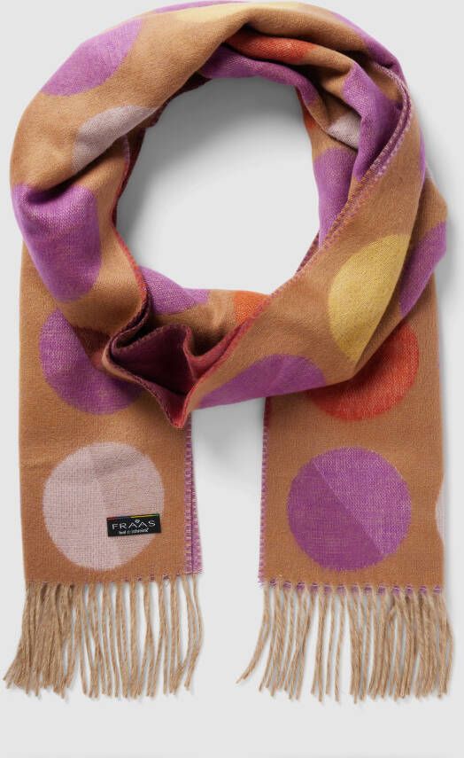 Fraas Sjaal met all-over motief model 'Cashmink'