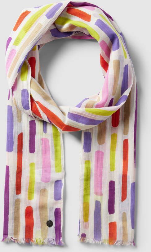 Fraas Sjaal met grafisch all-over motief