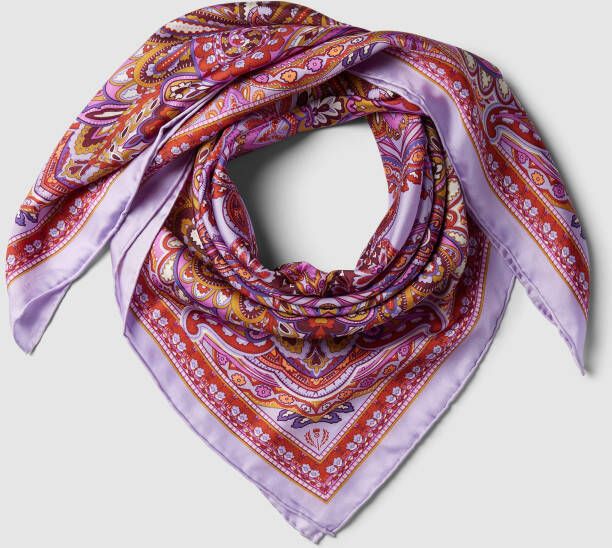 Fraas Sjaal van zijde met all-over motief