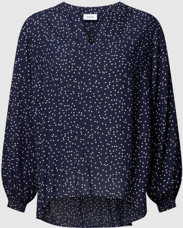 Fransa Plus SIZE blouse met all-over motief model 'Silja'