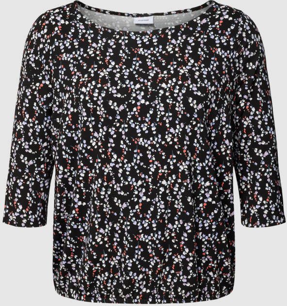 Fransa Plus SIZE shirt met 3 4-mouwen model 'Floral'