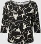 Fransa Plus Size Selection blousetop FPDOT met all over print zwart wit - Thumbnail 2