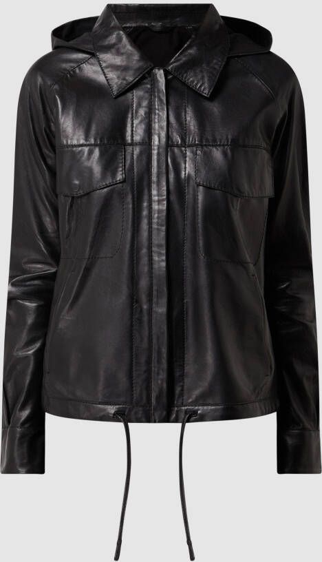 Freaky Nation Leren jack met afneembare capuchon model 'Madi'