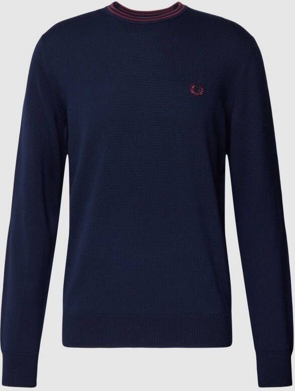 Fred Perry Gebreide pullover met labelstitching