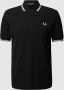 Fred Perry Slim Fit Twin Tipped Polo in Navy Snow White Mar Grass Blue Heren - Thumbnail 3