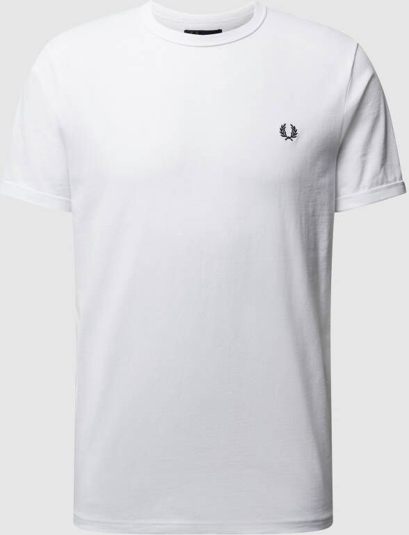 Fred Perry T-shirt met logostitching model 'RINGER'