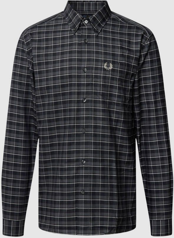 Fred Perry Vrijetijdsoverhemd met glencheck-motief model 'Oxford Check Shirt'