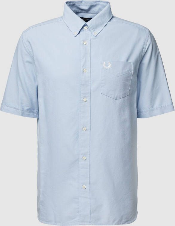 Fred Perry Authentiek Oxford Overhemd Blauw Heren