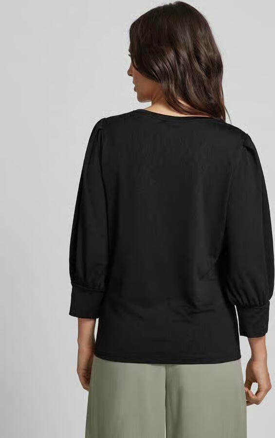 FREE QUENT Shirt met lange mouwen en ronde hals model 'Ballon'