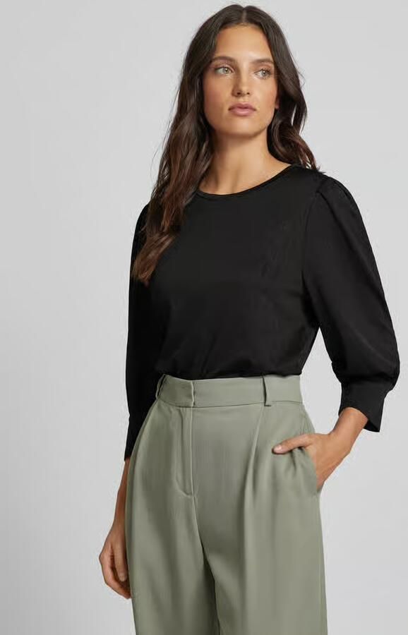 FREE QUENT Shirt met lange mouwen en ronde hals model 'Ballon' - Foto 2