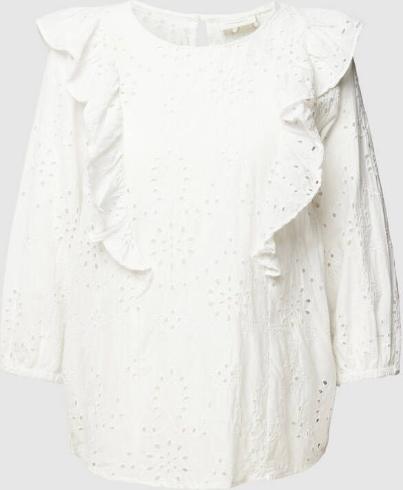 FREE QUENT Blouse met broderie anglaise model 'Frasia'