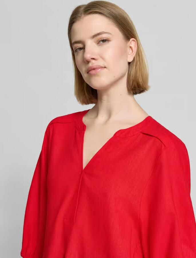 FREE QUENT Blouse van linnenmix met verlengde rug model 'Lava'