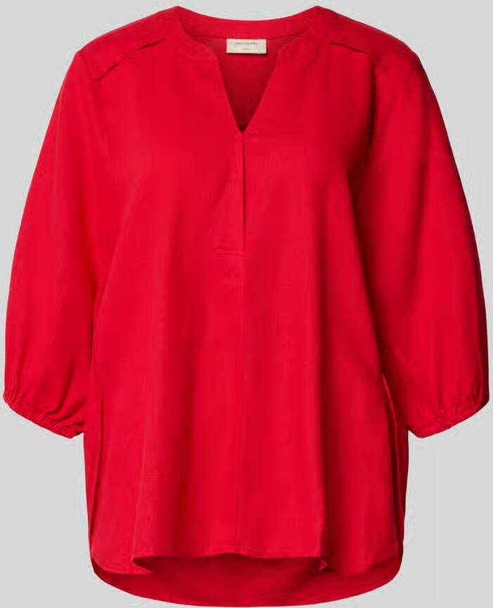 FREE QUENT Blouse van linnenmix met verlengde rug model 'Lava' - Foto 2