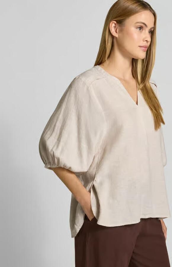 FREE QUENT Blouse van linnenmix met verlengde rug model 'Lava'