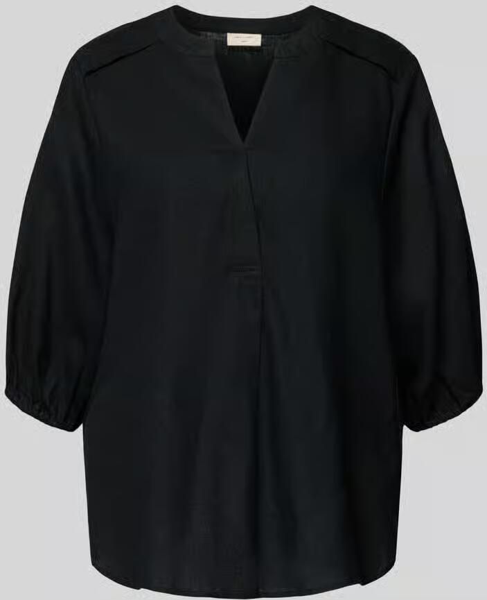 FREE QUENT Blouse van linnenmix met verlengde rug model 'Lava' - Foto 2